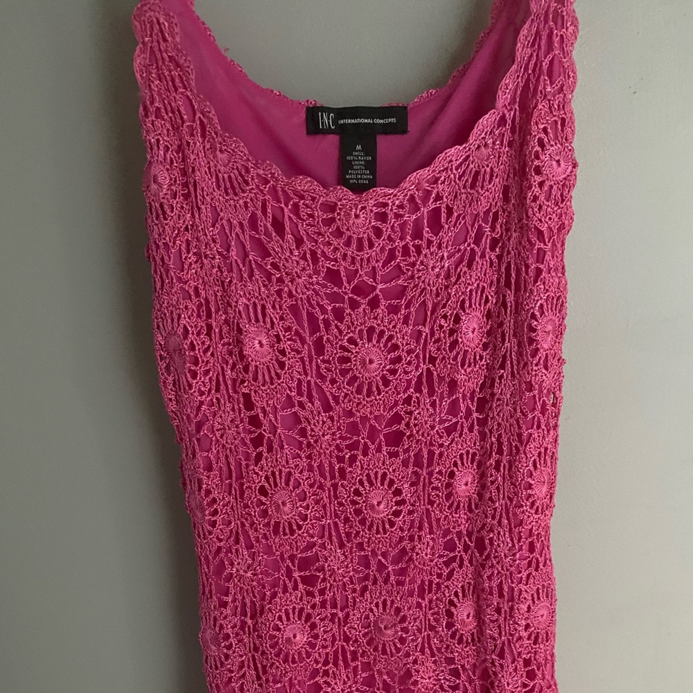 INC from Macy’s embroidery Lace Tank.